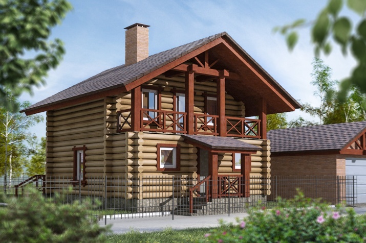 Проект дома из оцилиндрованного бревна «Телемах» Проект дома из оцилиндрованного бревна «Телемах»