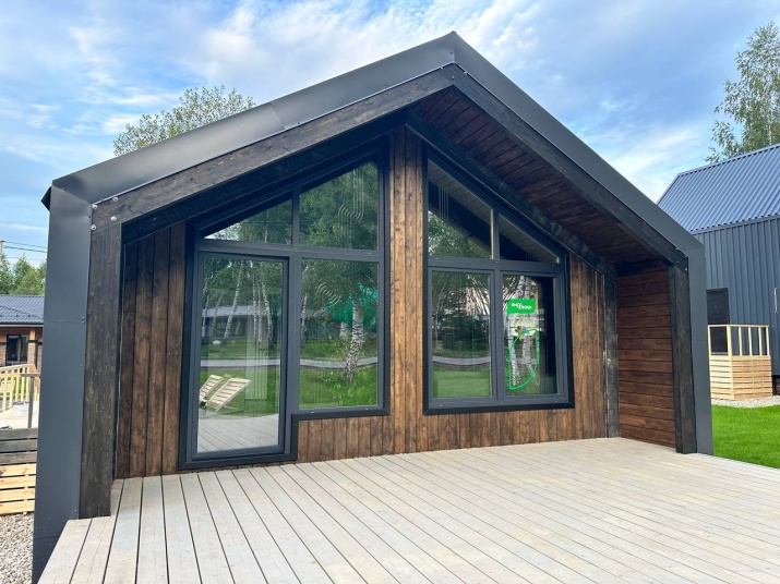 Каркасный дом из клеенного бруса по технологии Фахверк 50 м2 одноэтажный