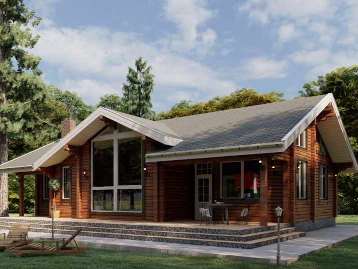 Одноэтажный каркасный дом Петрозаводск 149 м2 (9х13 м) Одноэтажный каркасный дом Петрозаводск 149 м2 (9х13 м)