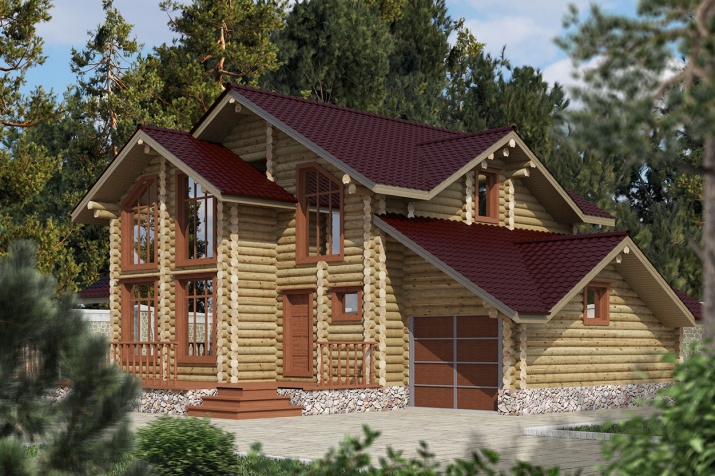 Проект дома из оцилиндрованного бревна «Полидор» Проект дома из оцилиндрованного бревна «Полидор»