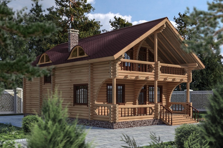 Проект дома из оцилиндрованного бревна «Аргос» Проект дома из оцилиндрованного бревна «Аргос»