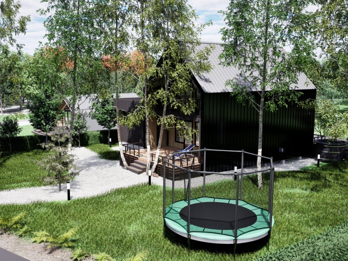 Каркасный дом из клееного бруса по технологии Фахверк в стиле БАРНХАУС 100 м2 в 2 этажа Каркасный дом из клееного бруса по технологии Фахверк в стиле БАРНХАУС 100 м2 в 2 этажа