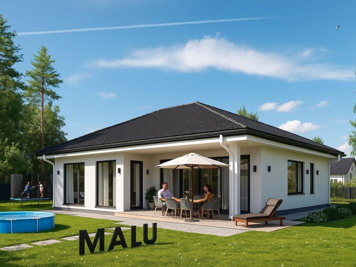 Одноэтажный каркасный дом Рыбинск 194 м2 (13х17 м)