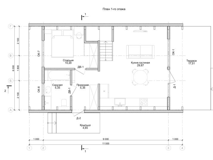Каркасный дом из клееного бруса по технологии Фахверк в стиле БАРНХАУС 100 м2 в 2 этажа Каркасный дом из клееного бруса по технологии Фахверк в стиле БАРНХАУС 100 м2 в 2 этажа