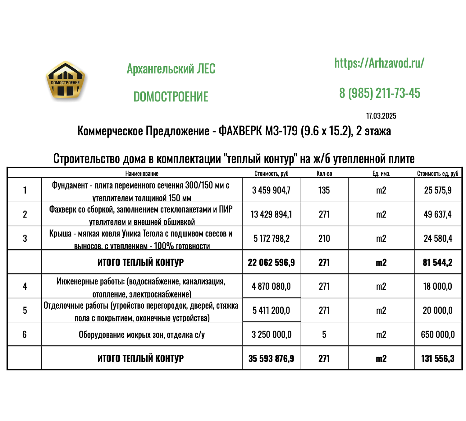 ФАХВЕРК (M3-271) ДФ.86х152