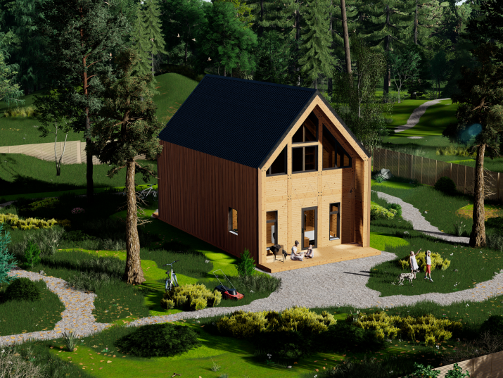 Двухэтажные БАРНХАУСЫ БАРНЫ из клеенного бруса по технологии Фахверк Двухэтажные БАРНХАУСЫ БАРНЫ из клеенного бруса по технологии Фахверк